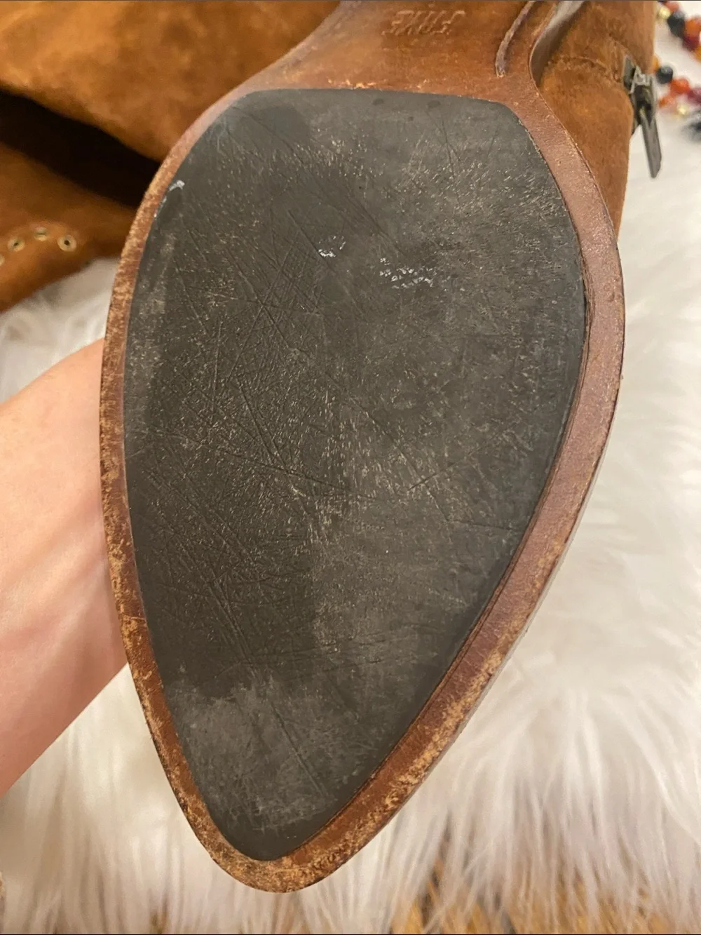Frye Chestnut Brown Suede Over-the-Knee Western Boots